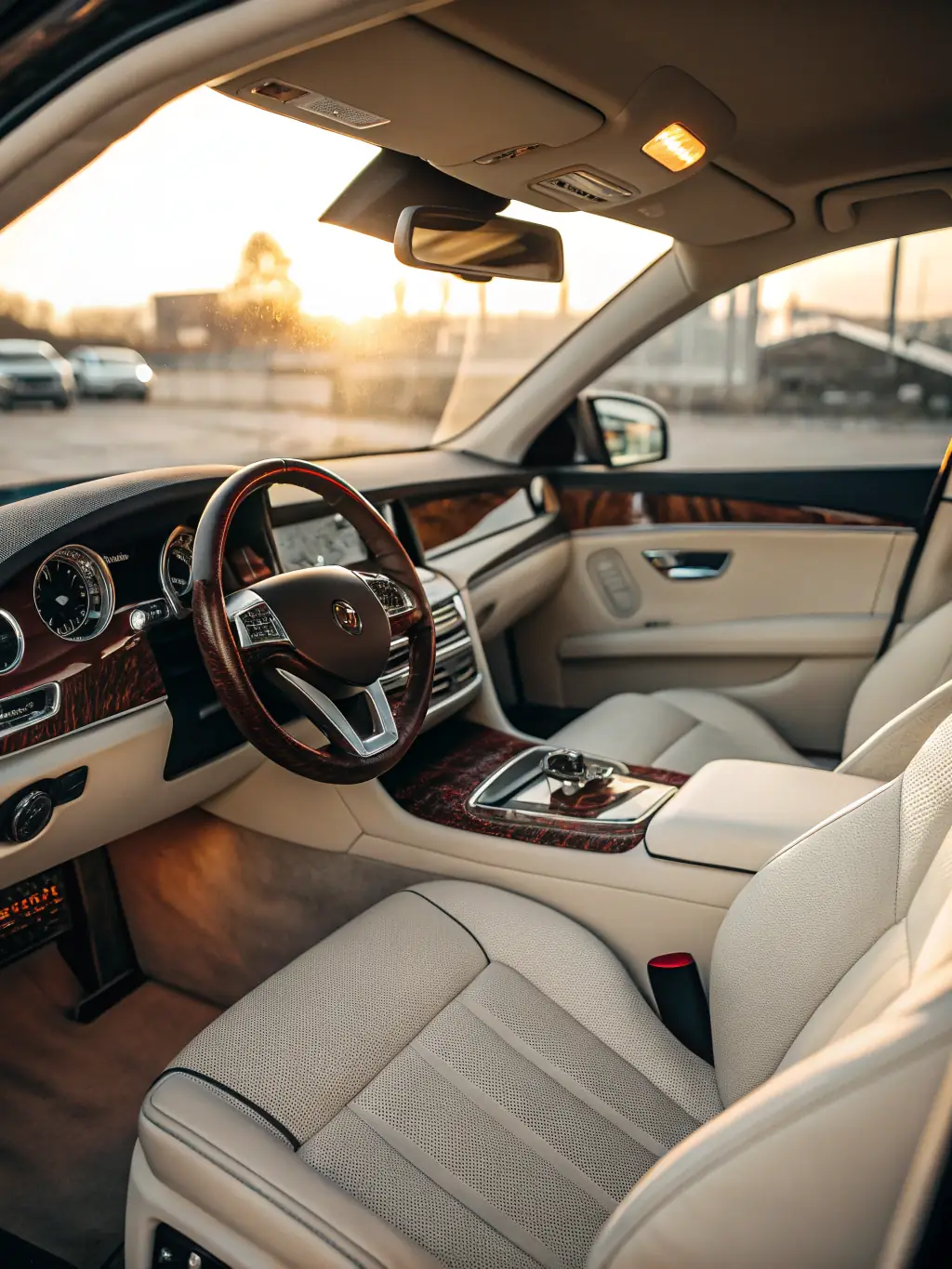 A close-up shot of a car's interior being meticulously cleaned, showcasing the attention to detail in 303 Detailz's interior detailing service. The focus is on the spotless surfaces and refreshed materials.